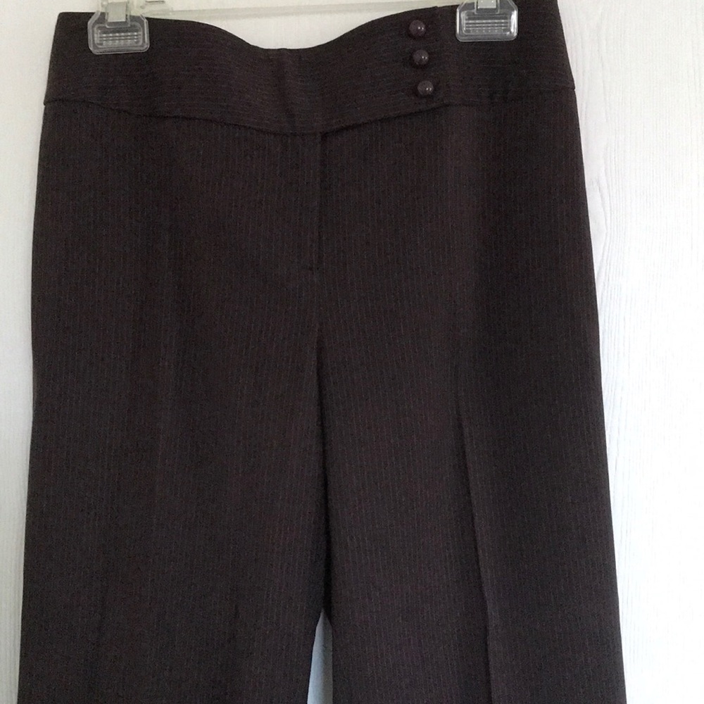 Alfani size 6 brown pin stripe trouser pants